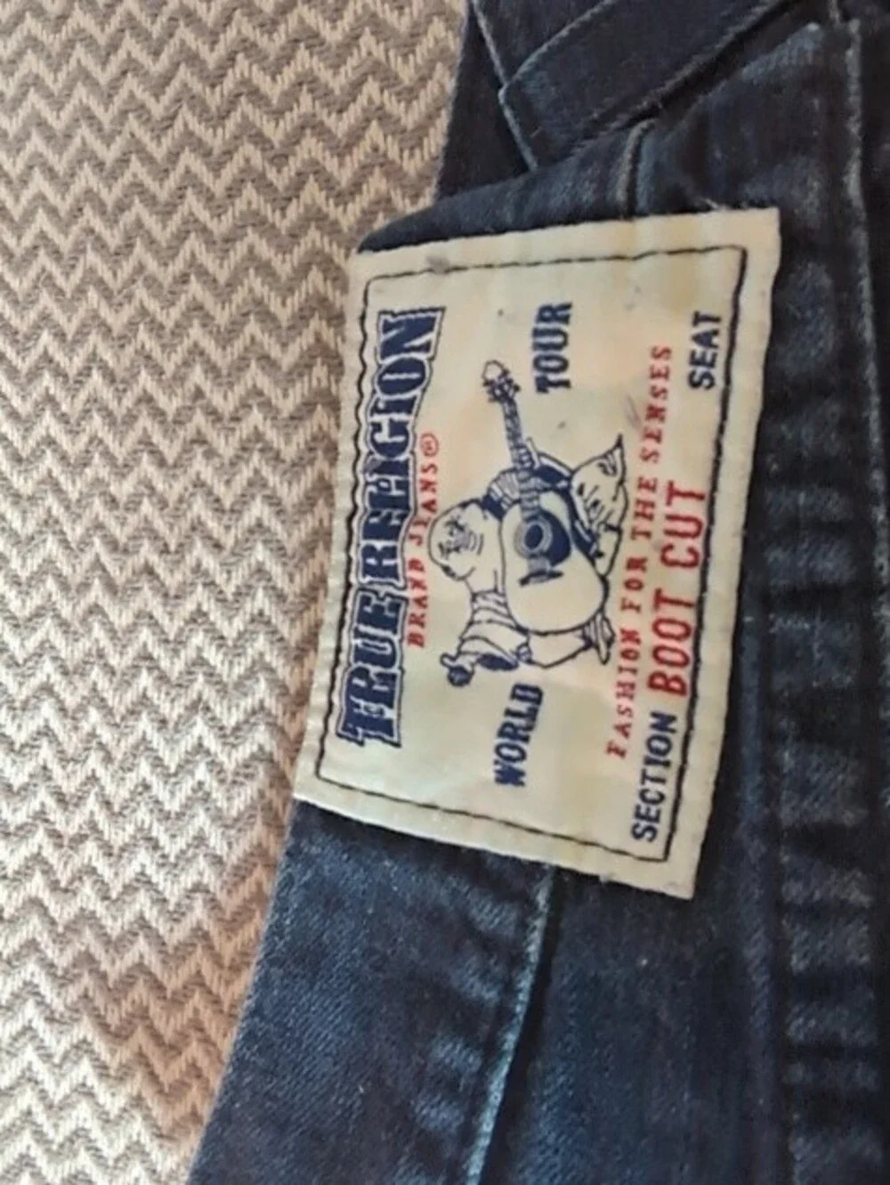 True Religion Dark Blue Straight Leg Jeans